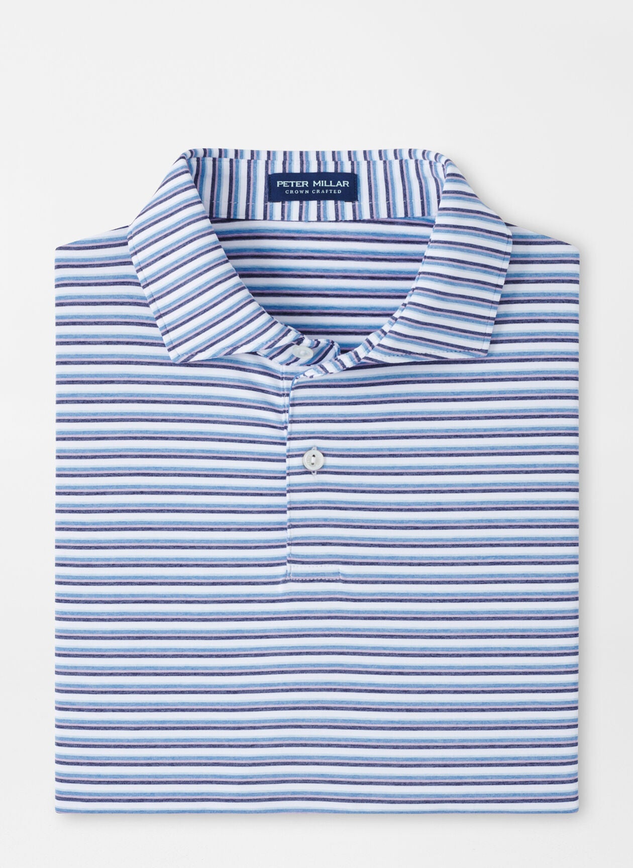 Peter Millar Edwin Spread Collar Jersey Polo in White for Men