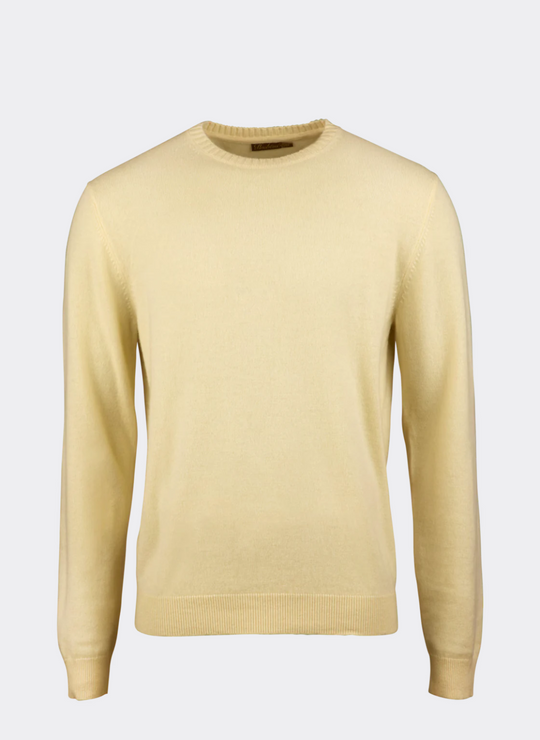 Stenströms Light yellow Cashmere Crew Neck