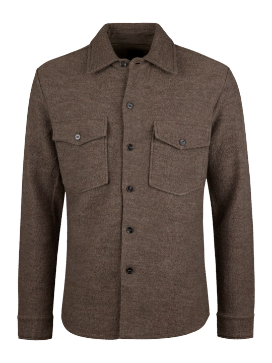 Stenströms Light brown Felted Wool Overshirt