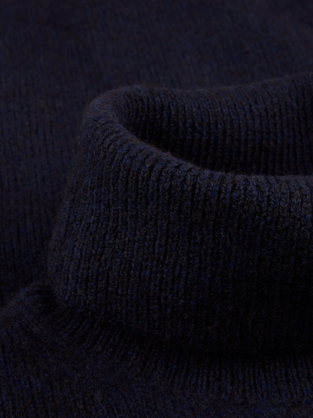 Stenströms Navy Yak/Merino Wool Roll Neck