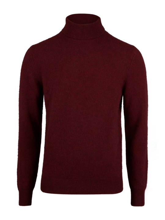 Stenströms Dark Red Yak/Merino Wool Roll Neck