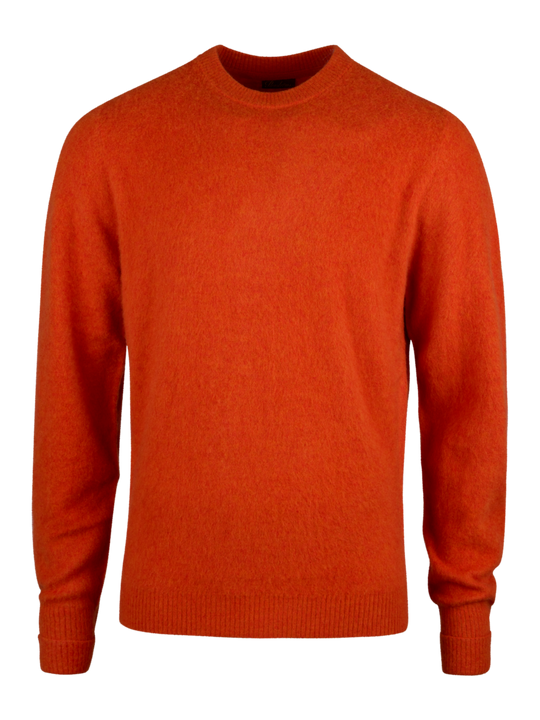 Stenströms Dark Orange Merino Wool Crew Neck