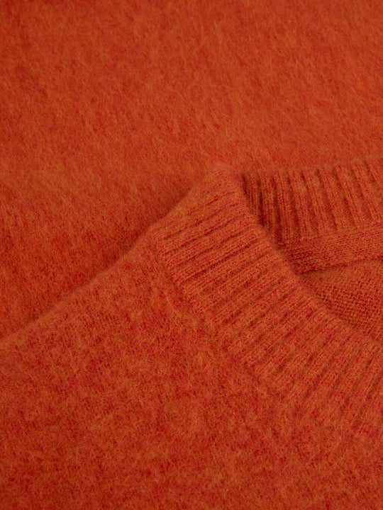 Stenströms Dark Orange Merino Wool Crew Neck