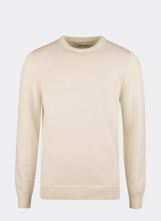 Stenströms Off White Crew Neck Sweater