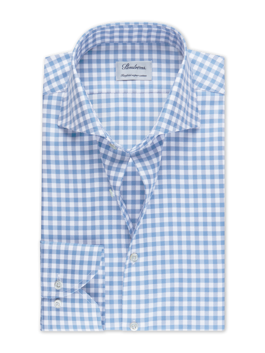 Stenströms Light Blue Gingham Shirt