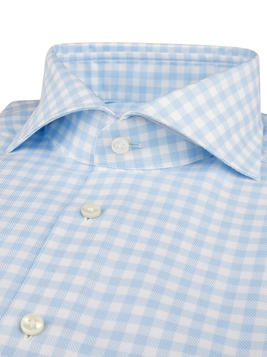 Stenströms Light Blue Gingham Shirt