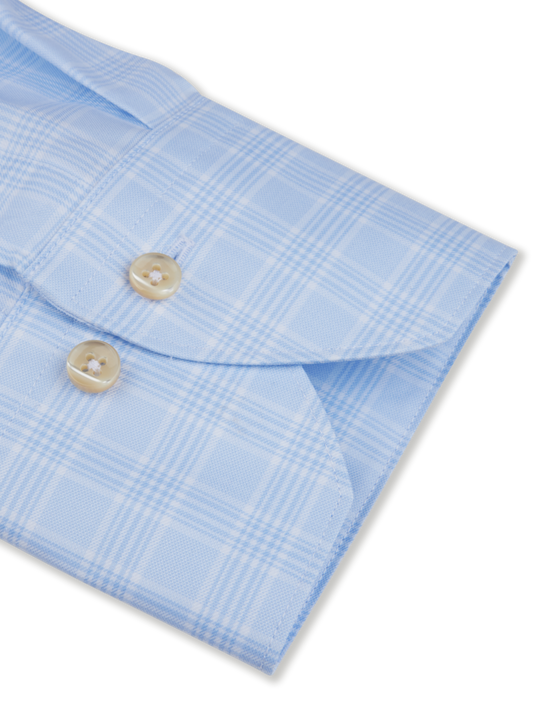 Stenströms Light blue Checked Twill Shirt