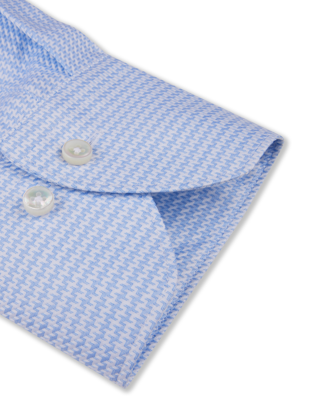 Stenströms Blue Patterned Twill Shirt