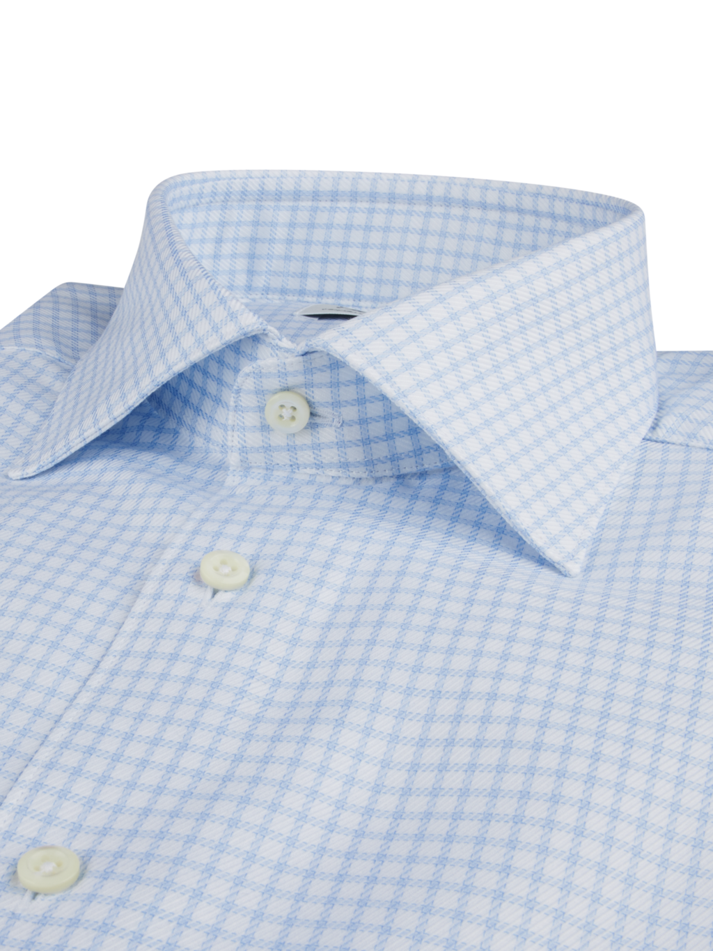 Stenströms Blue Checked Twill Shirt