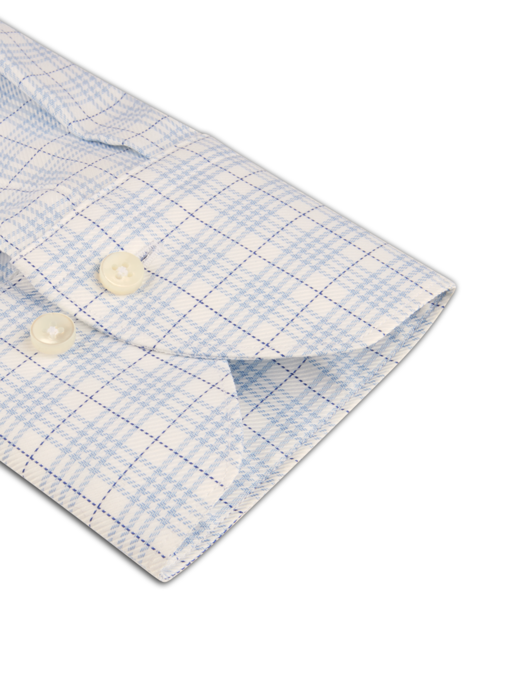 Stenströms Blue Checked Twill Shirt