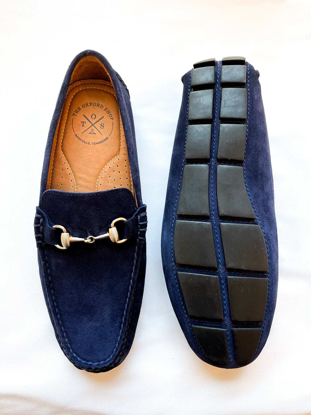 The Oxford Shop Eric Driver In Navy Suede