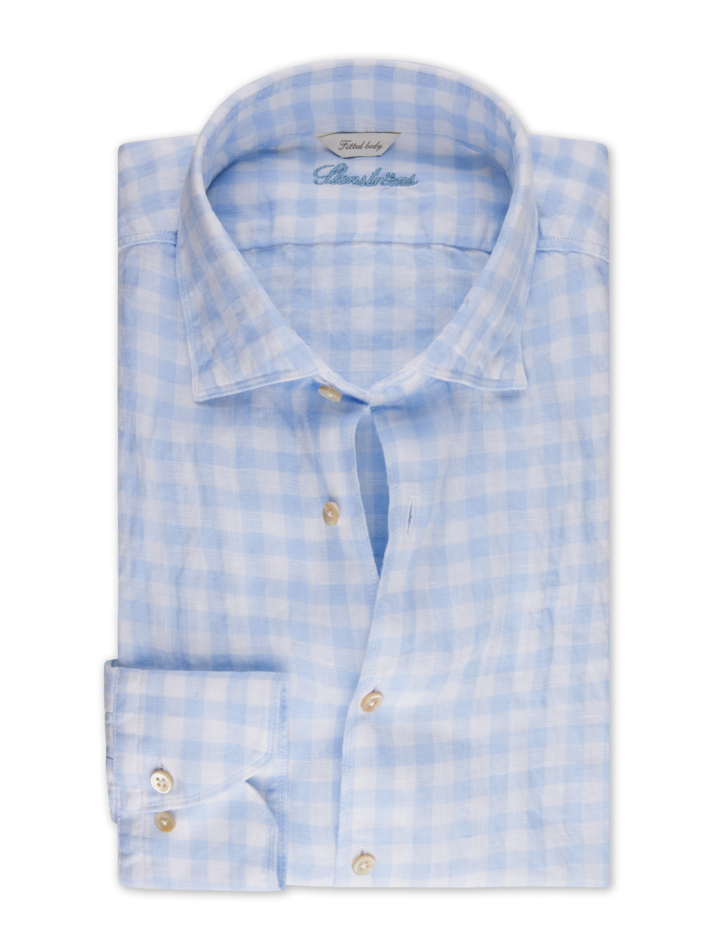 Stentröms Blue Checked Linen Shirt