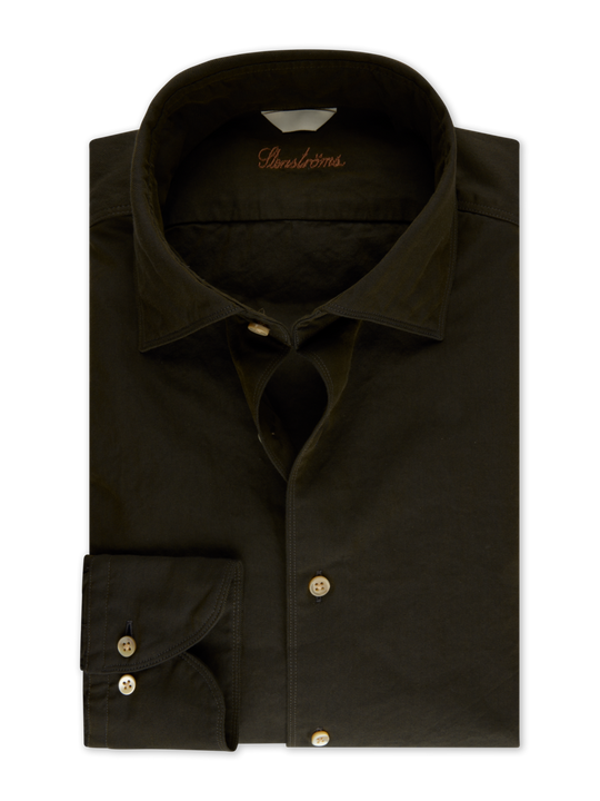 Stenströms Twill Shirt in Dark Green