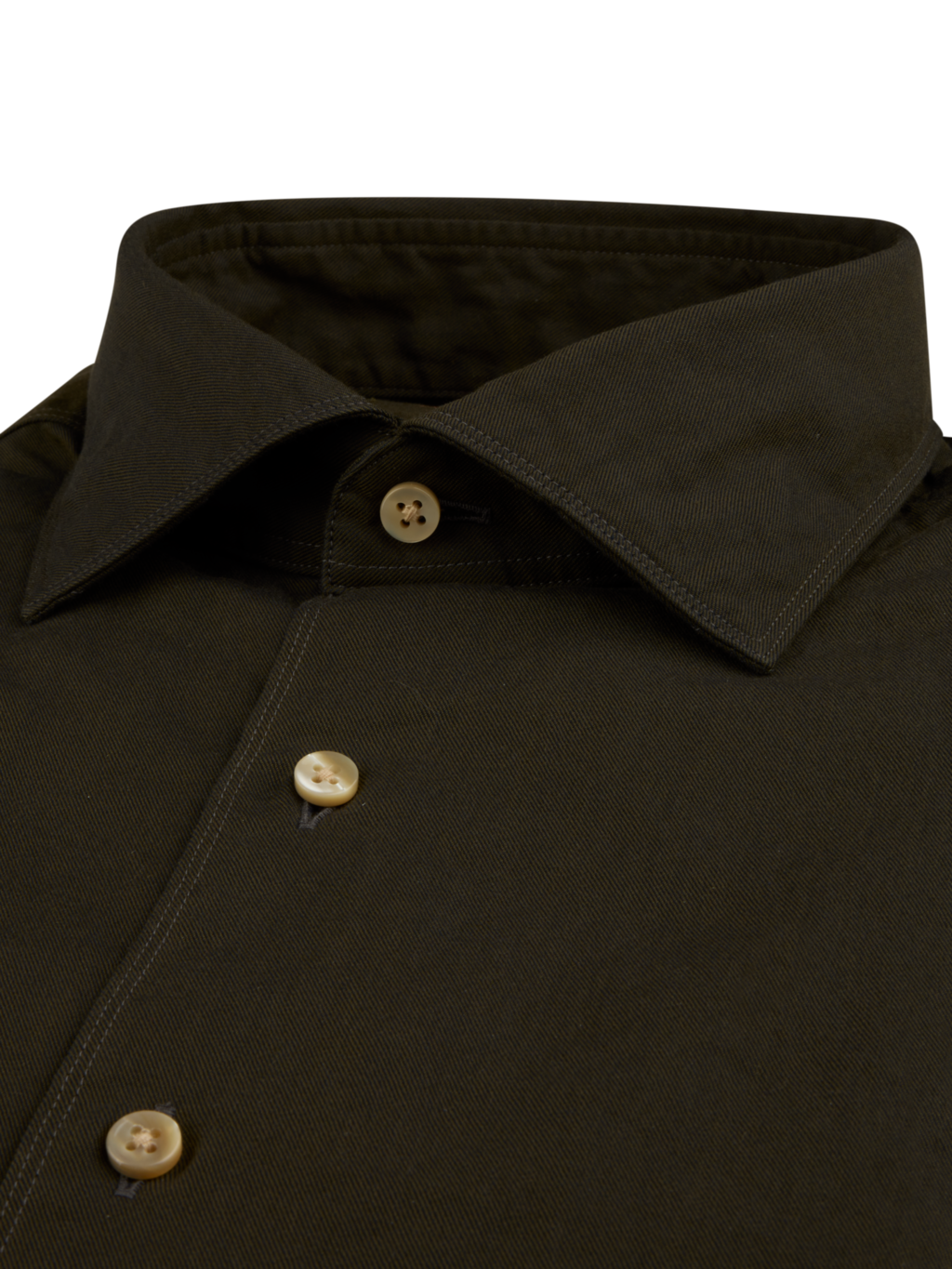 Stenströms Twill Shirt in Dark Green