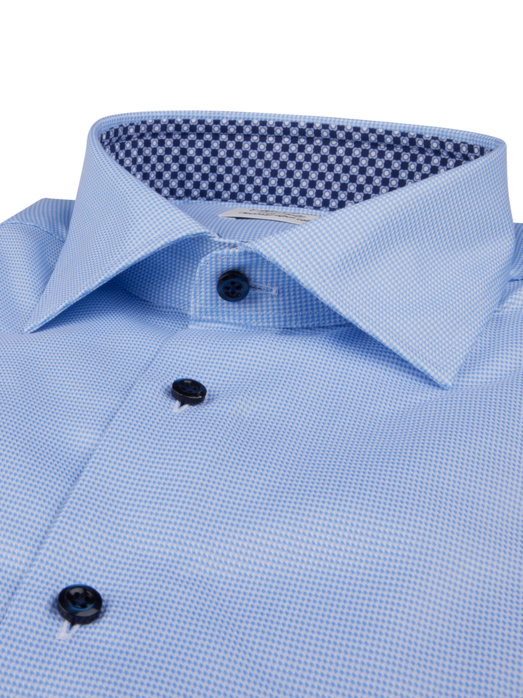 Stenströms Blue Contrast Twill Shirt