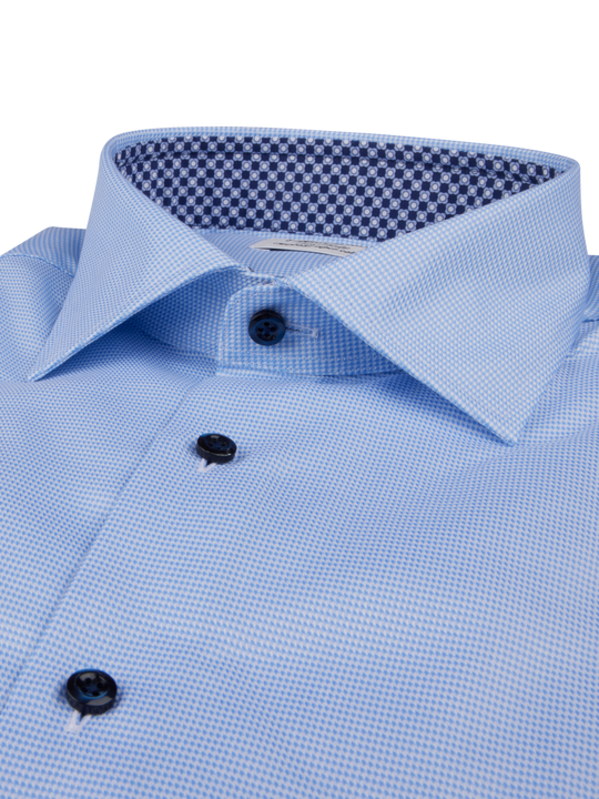 Stenströms Blue Contrast Twill Shirt