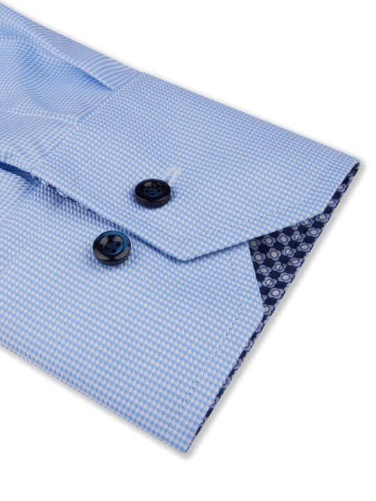 Stenströms Blue Contrast Twill Shirt