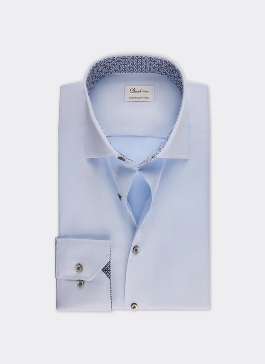 Stenströms Light blue Contrast Twill Shirt