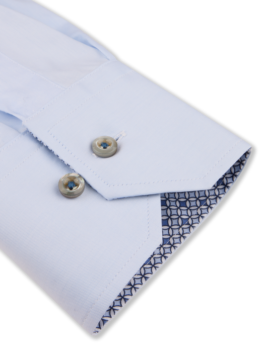 Stenströms Light blue Contrast Twill Shirt