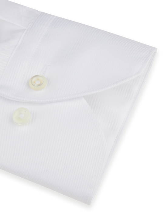 Stenströms White Textured Twill Shirt