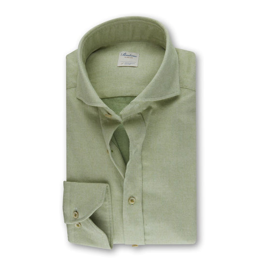 Stenströms Casual Light Green Flannel Shirt