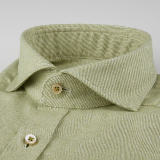 Stenströms Casual Light Green Flannel Shirt