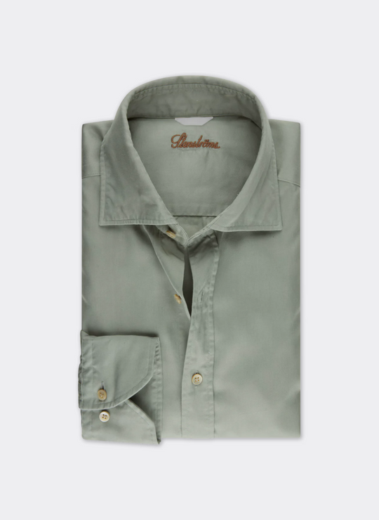 Stenströms Light Green Twill Shirt