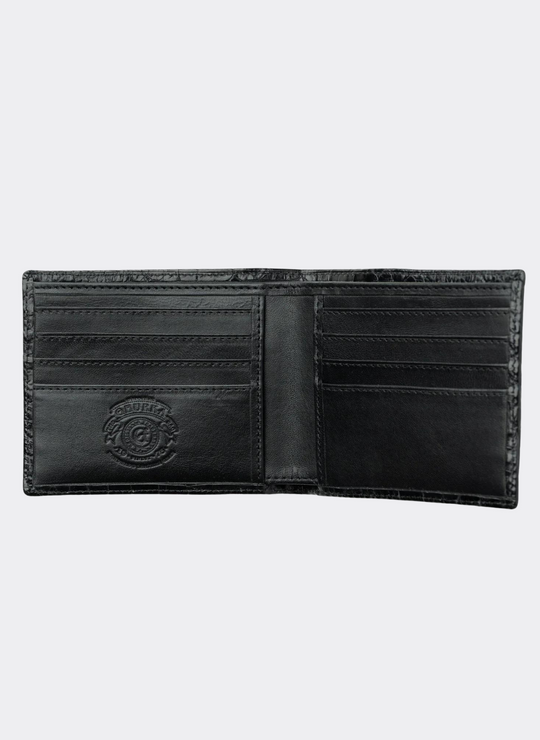 Ghurka Classic Wallet No. 101 In Black Crocodile