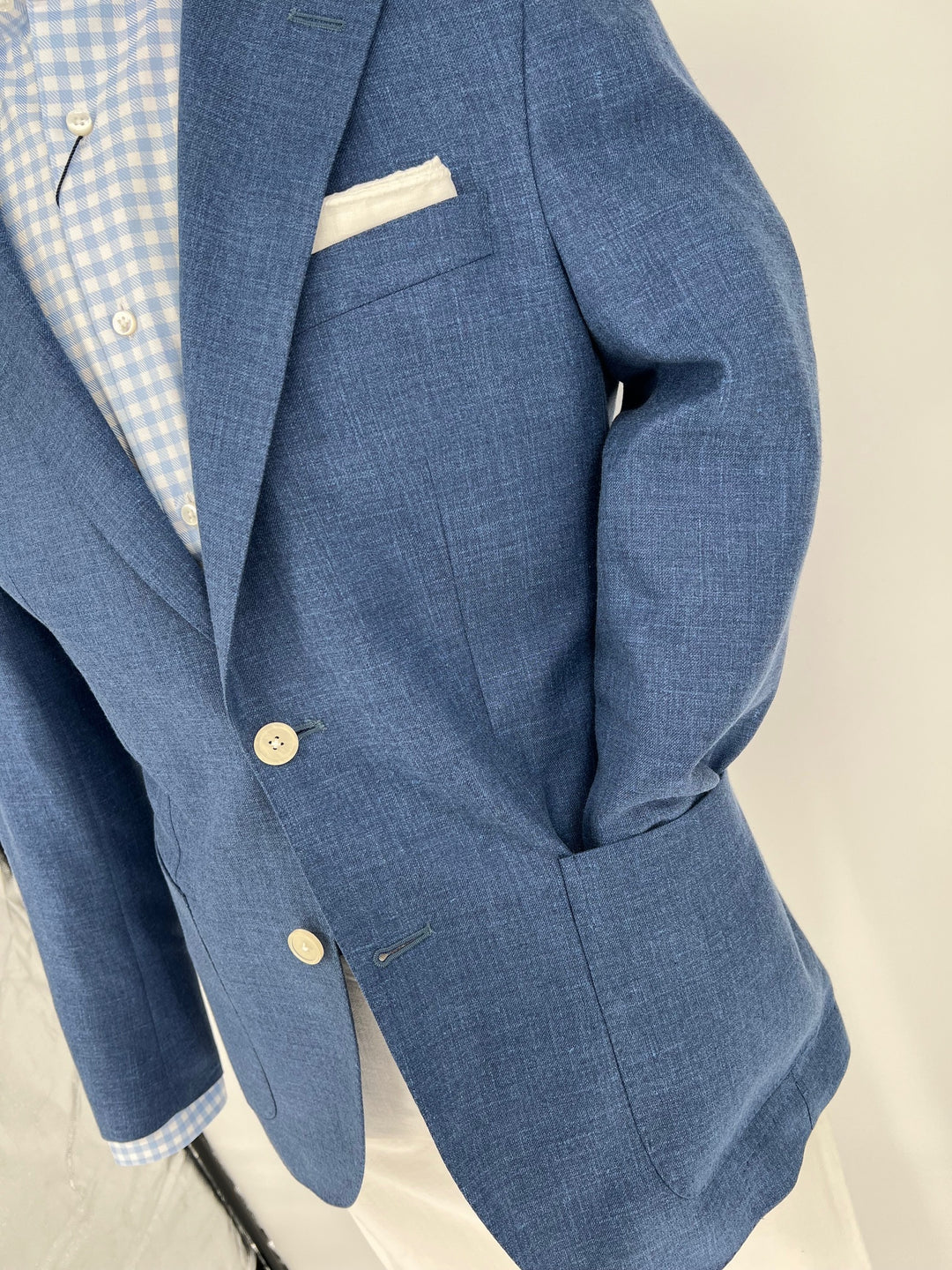 The Oxford Shop Washed Blue Soft Jacket