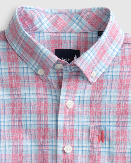 Johnnie-O Scotty Performance Button-Up Shirt In Cabana