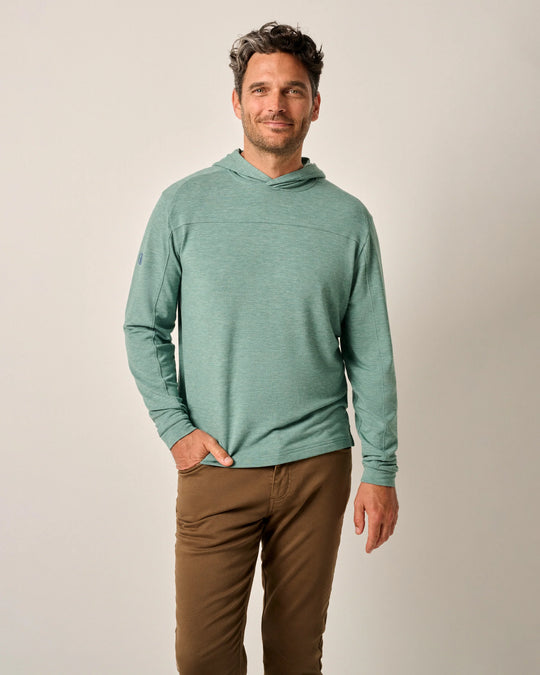 Johnnie-O Remmy Lightweight Performance Hoodie In Green Grass