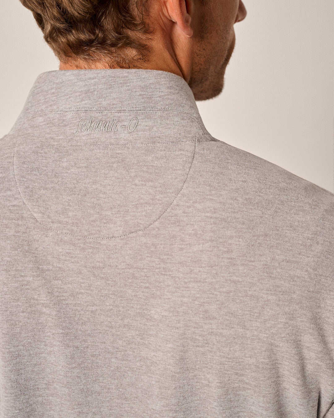 Johnnie-O Castro 1/4 Zip Pullover In Light Gray