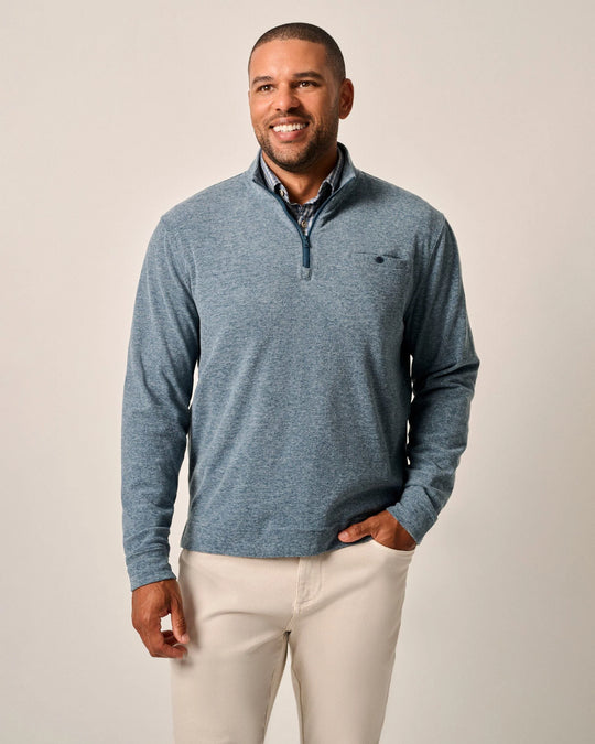 Johnnie-O Castro 1/4 Zip Pullover In Sport Navy