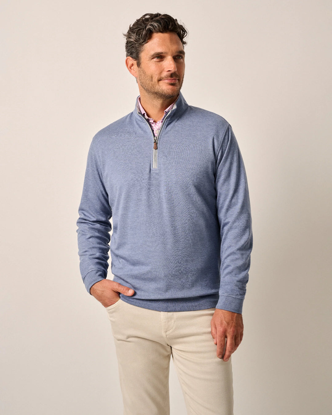 Johnnie-O Sully 1/4 Zip Pullover In Cascade