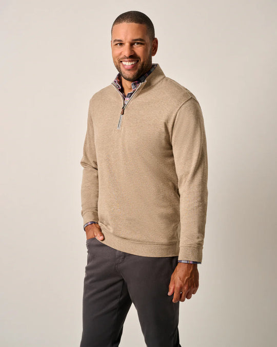 Johnnie-O Sully 1/4 Zip Pullover In Cedar