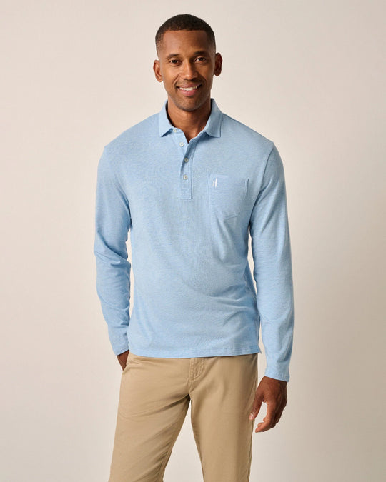 Johnnie-O Cutler Long Sleeve Original 4-Button Polo In Aspen