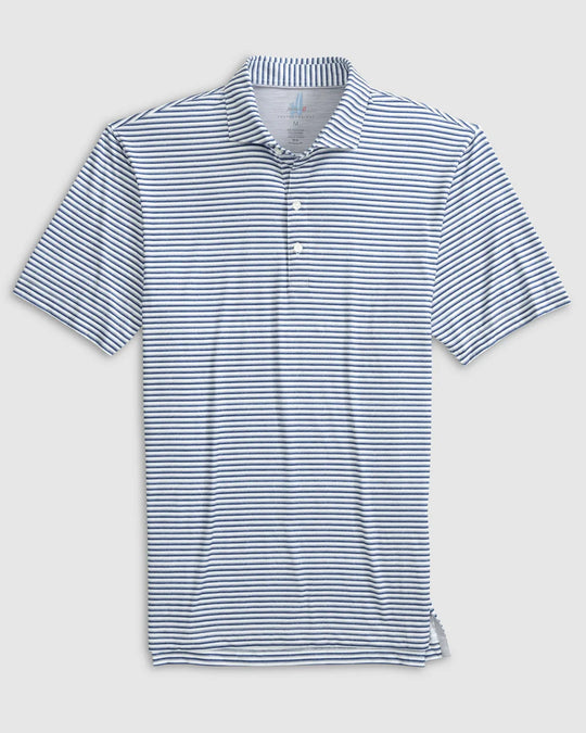 Johnnie-O Featherweight Performance Polo - Warwick Stripe In Seal