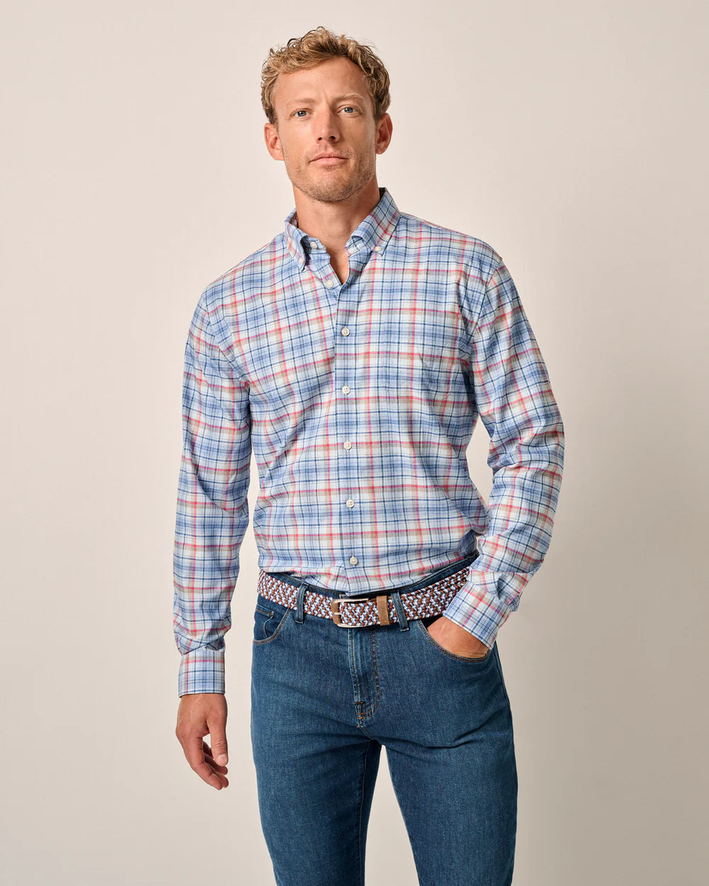 Johnnie-O Peterson Performance Button Up Shirt In Bombay