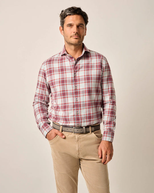 Johnnie-O Fowlkes Casual Shirt in Malibu Red