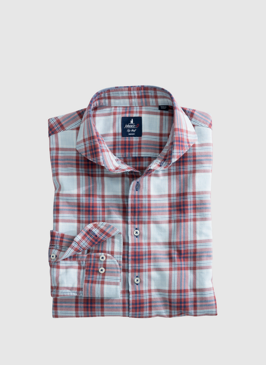 Johnnie-O Fowlkes Casual Shirt in Malibu Red