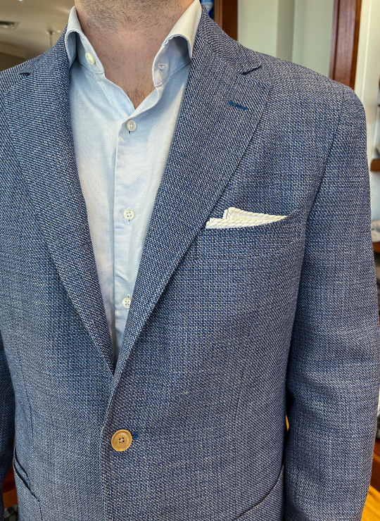 Luciano Barbera Blue Soft Jacket