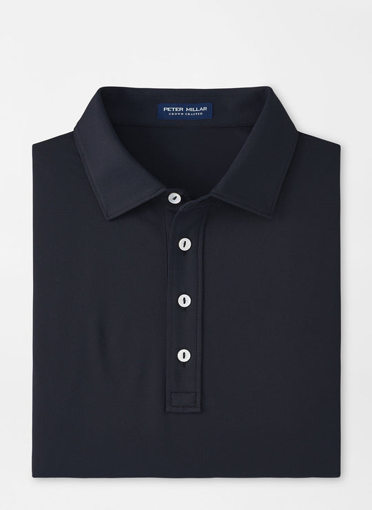 Peter Millar Soul Performance Mesh Polo In Black