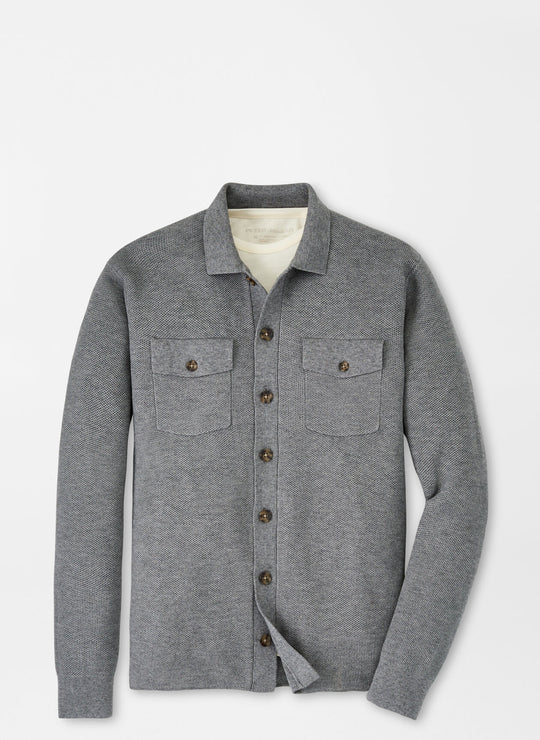 Peter Millar Trenton Sweater Shirt Gale Grey