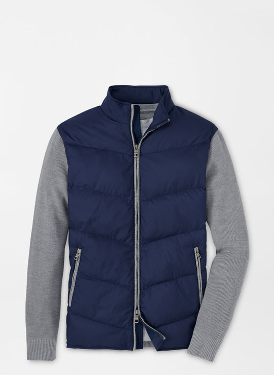 Peter Millar Alpine Full-Zip In Navy/Gale Grey