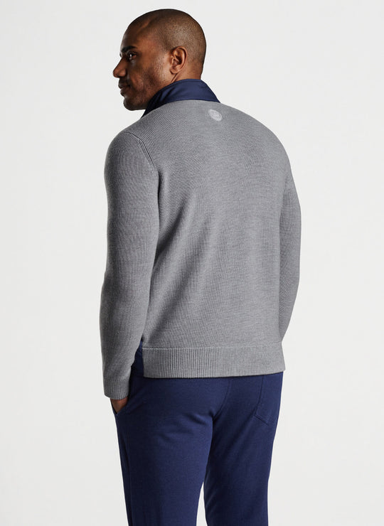 Peter Millar Alpine Full-Zip In Navy/Gale Grey