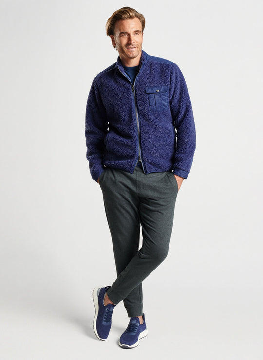 Peter Millar Autumn Pile Fleece Jacket In Star Dust