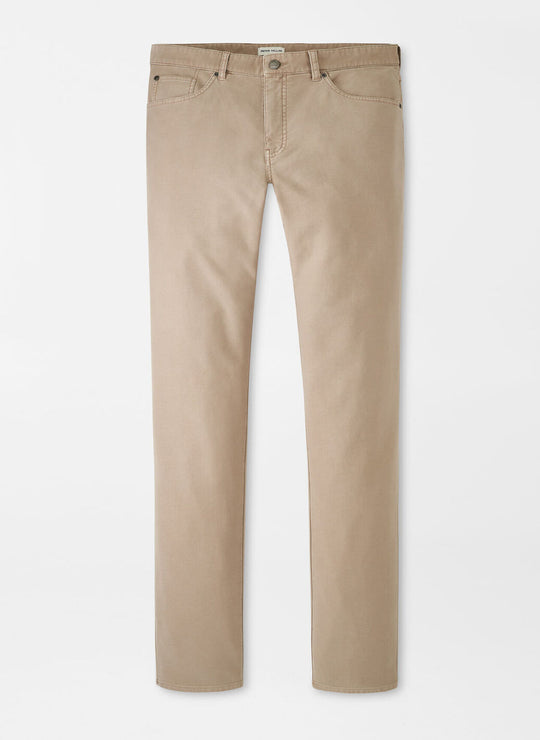 Peter Millar Coastline Five-Pocket Pant In Khaki