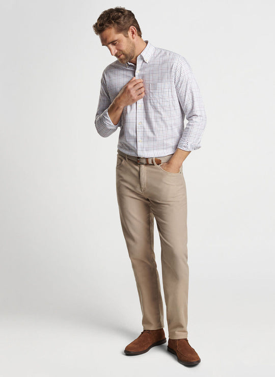 Peter Millar Coastline Five-Pocket Pant In Khaki