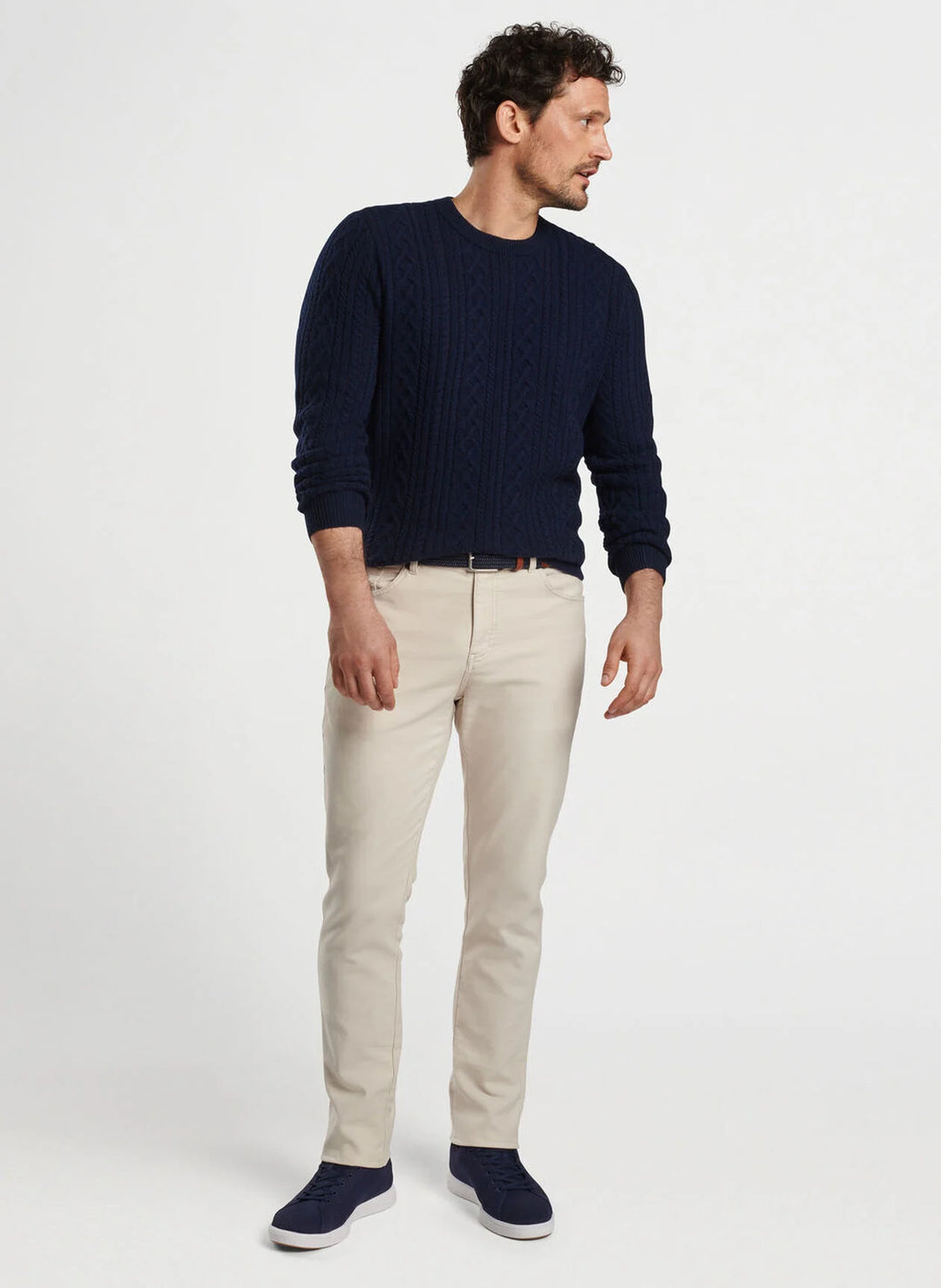 Peter Millar Coastline Five-Pocket Pant In Stone