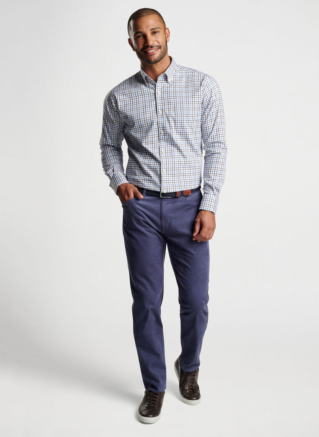 Peter Millar Superior Soft Corduroy Five-Pocket Pant in Astral Blue